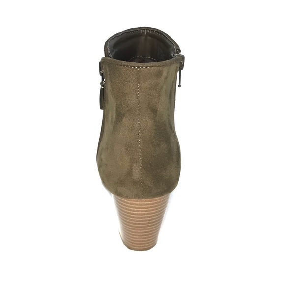 Style & Co Brown Faux Suede Ankle Heel Fall Boots - Picture 4 of 6